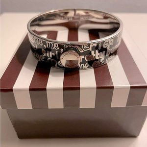 Henri Bendel Black and Silver Bangle Bracelet